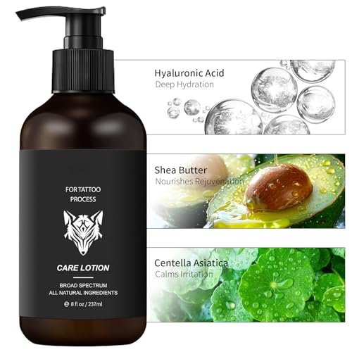 YAFUSIPE Tattoo Aftercare Lotion – Daily Moisturizer for New & Old Tattoos, Healing & Color Enhancement, 8 oz Avelisse