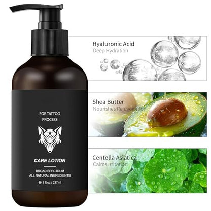 YAFUSIPE Tattoo Aftercare Lotion – Daily Moisturizer for New & Old Tattoos, Healing & Color Enhancement, 8 oz Avelisse