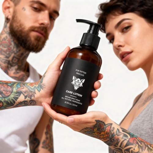 YAFUSIPE Tattoo Aftercare Lotion – Daily Moisturizer for New & Old Tattoos, Healing & Color Enhancement, 8 oz Avelisse