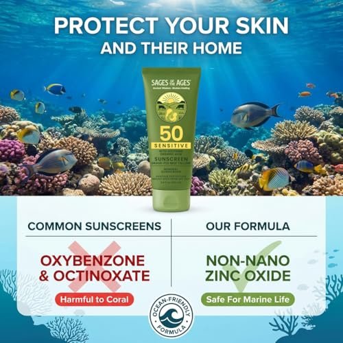Organic Grass-Fed Tallow Mineral Sunscreen SPF 50 — No White Cast, Non-Nano Zinc Oxide, Reef Safe UVA/UVB, Water Resistant 80 Min, Moisturizing & Soothing with Aloe Vera, Face & Body, 3.4 oz - görsel 10