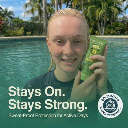 Organic Grass-Fed Tallow Mineral Sunscreen SPF 50 — No White Cast, Non-Nano Zinc Oxide, Reef Safe UVA/UVB, Water Resistant 80 Min, Moisturizing & Soothing with Aloe Vera, Face & Body, 3.4 oz