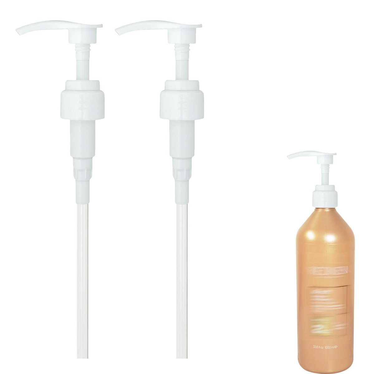 Redken-Compatible Shampoo/Conditioner Pump – 1L/33.8 Fl Oz Bottles, 2-Pack – Dispensing Liter Pump for Redken Shampoo and Conditioner - görsel 1