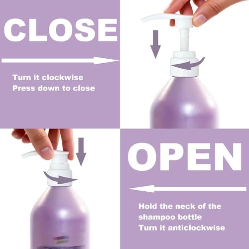 Pureology Compatible Shampoo & Conditioner Pump Dispenser – 2 Pack, 1 Liter / 33.8 oz., White Plastic Avelisse