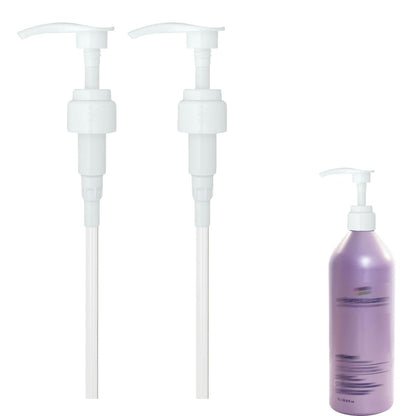 Pureology Compatible Shampoo & Conditioner Pump Dispenser – 2 Pack, 1 Liter / 33.8 oz., White Plastic Avelisse