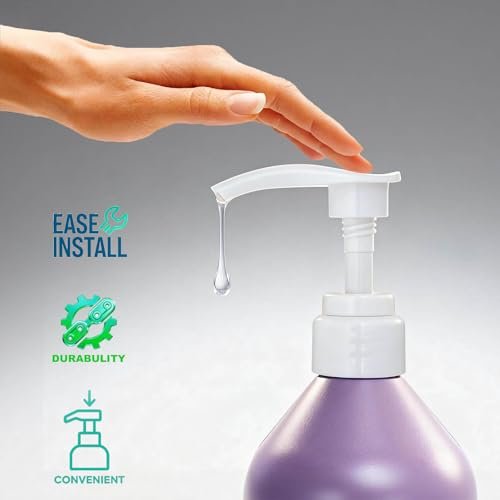 Pureology Compatible Shampoo & Conditioner Pump Dispenser – 2 Pack, 1 Liter / 33.8 oz., White Plastic Avelisse