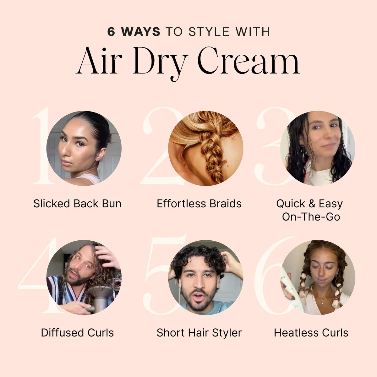 JVN Trusted Trio Travel Essentials Hair Products - Air Dry Cream, Instant Recovery Serum, Pre-Wash Scalp Oil - Silicone Free Hair Care for Women and Men Avelisse