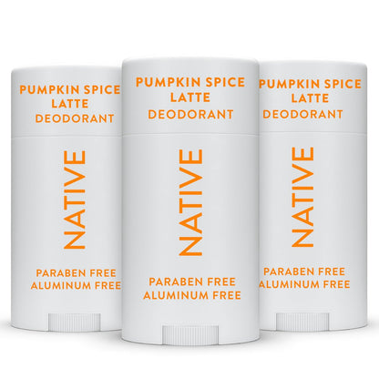 Native Deodorant Pumpkin Spice – 72-Hour Odor Control, Aluminum Free, Natural Deodorant for Women & Men – 3 Pack Avelisse