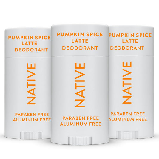 Native Deodorant Pumpkin Spice – 72-Hour Odor Control, Aluminum Free, Natural Deodorant for Women & Men – 3 Pack Avelisse