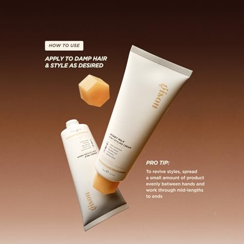 Gisou Honey Milk 5-in-1 Styling Cream – Heat Protection, Hydration, Frizz Control, Glazed Shine & Flexible Hold with Mirsalehi Honey & Hydrolyzed Milk Protein, 5.0 fl oz Avelisse