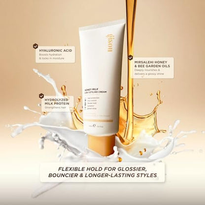Gisou Honey Milk 5-in-1 Styling Cream – Heat Protection, Hydration, Frizz Control, Glazed Shine & Flexible Hold with Mirsalehi Honey & Hydrolyzed Milk Protein, 5.0 fl oz Avelisse