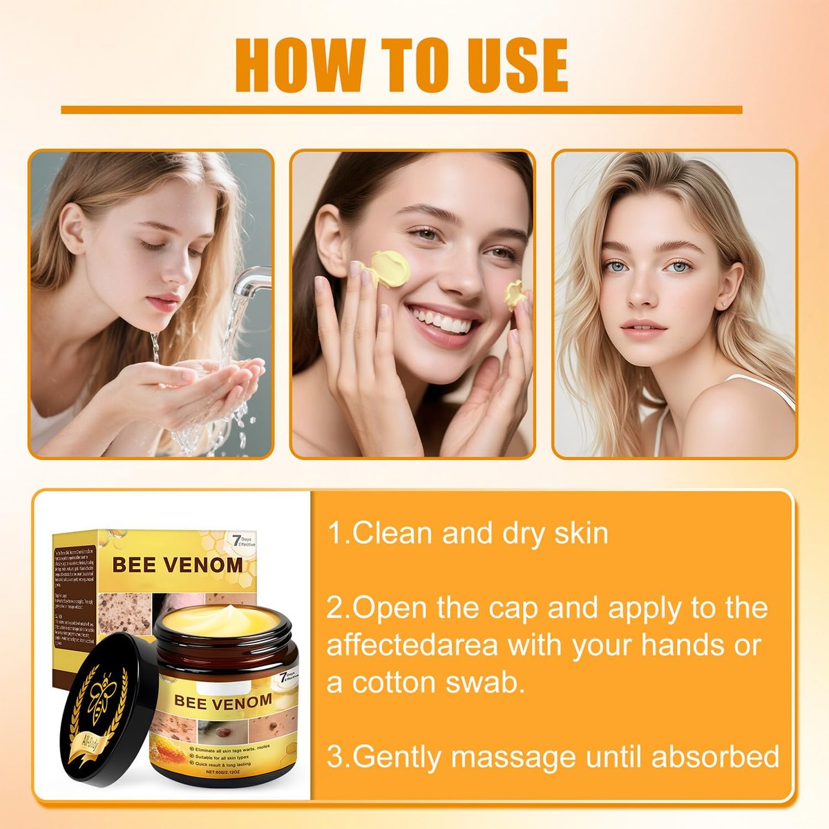Bee Venom Skin Treatment Cream – 2-Pack All-in-One Face Lift & Firming Moisturizer for All Skin Types - görsel 7