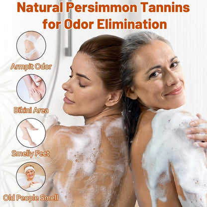MR.A Persimmon Body Wash for Strong Body Odor – Liquid Persimmon Soap for Old People Smell, Odor Eliminator Purifying & Deodorizing Wash, 10 Fl Oz