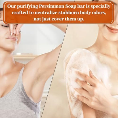 MR.A Persimmon Body Wash for Strong Body Odor – Liquid Persimmon Soap for Old People Smell, Odor Eliminator Purifying & Deodorizing Wash, 10 Fl Oz