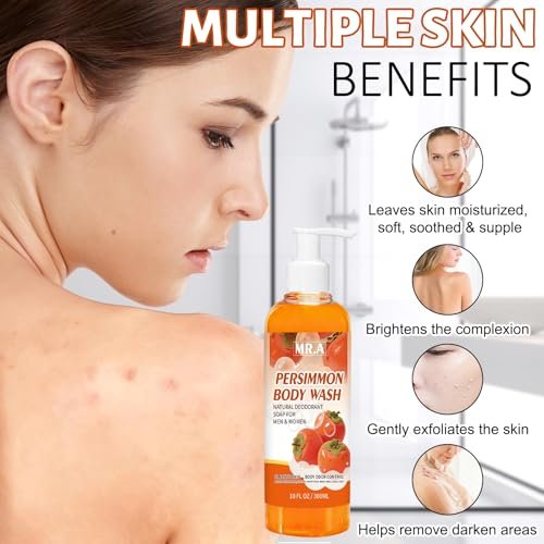 MR.A Persimmon Body Wash for Strong Body Odor – Liquid Persimmon Soap for Old People Smell, Odor Eliminator Purifying & Deodorizing Wash, 10 Fl Oz - görsel 12