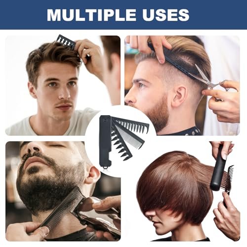 KAIOULU 3-in-1 Men's Portable Folding Hair Comb - Fine & Wide Tooth, Foldable Design for Travel, Daily Grooming - görsel 12