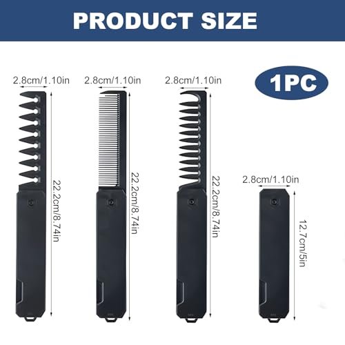 KAIOULU 3-in-1 Men's Portable Folding Hair Comb - Fine & Wide Tooth, Foldable Design for Travel, Daily Grooming - görsel 4