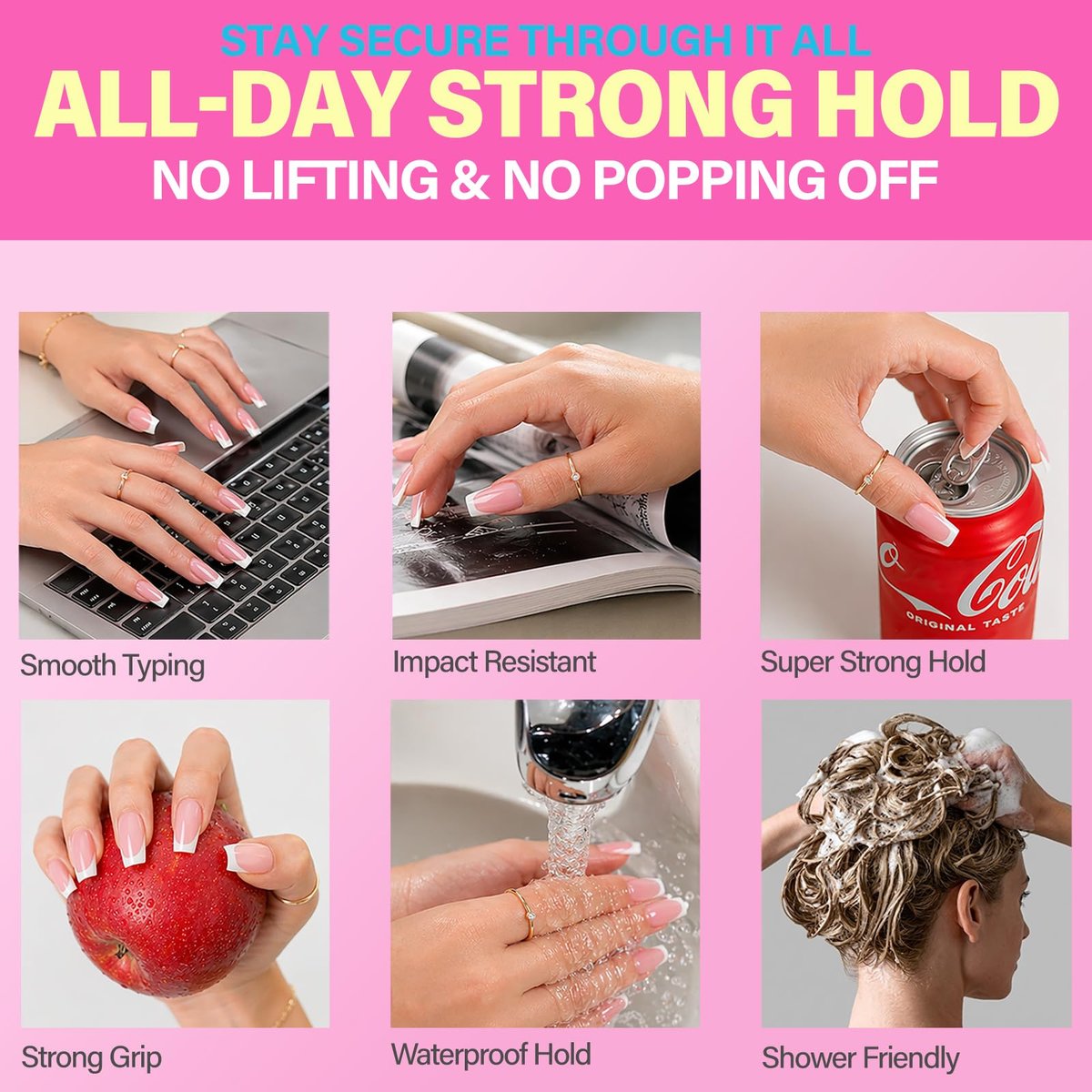 GELPARTY Super Strong Brush On Nail Glue for Press-On Nails & Tips – Quick Dry Clear Acrylic Nail Adhesive (8ml) – Long-Lasting, Easy Application - görsel 17