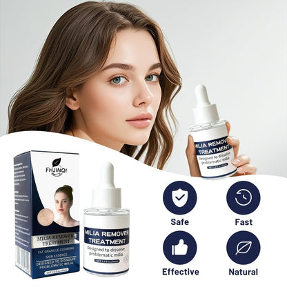 Milia Remover Treatment for Face & Eyes - Salicylic Acid Serum for Fat Granule Clearing, Acne Spot Treatment, Skin Smoothing Essence (1 Fl Oz) Avelisse