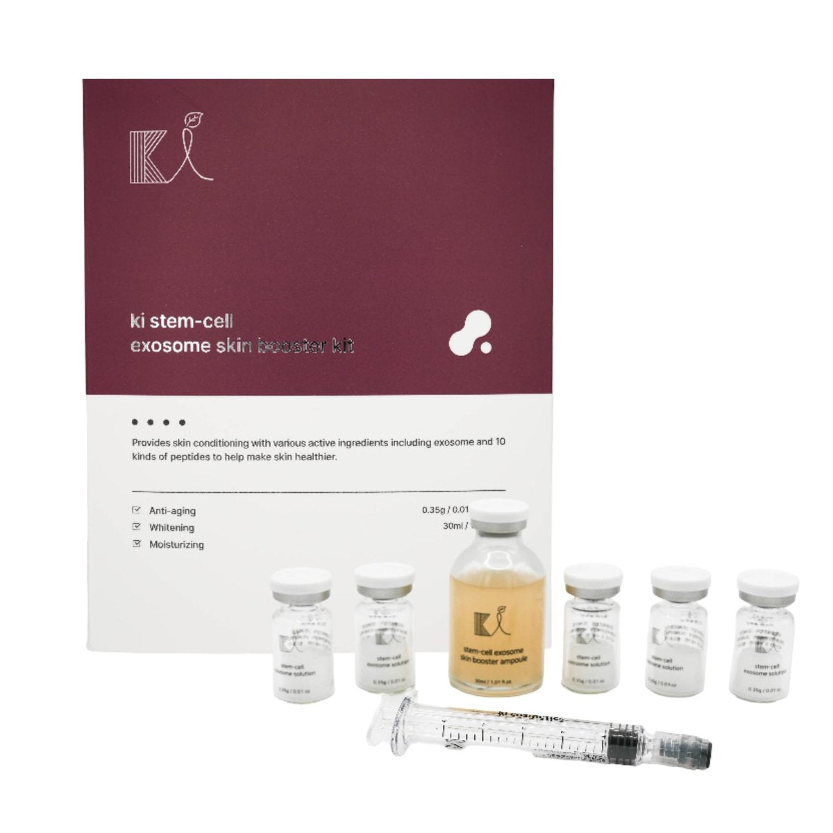 Stem-Cell Exosome Skin Booster Kit – PDRN, Peptide & Collagen Ampoule for Rejuvenation, Hydration & Anti-Aging | Korean Skincare 30ml (5 Vials + 1 Ampoule) Avelisse