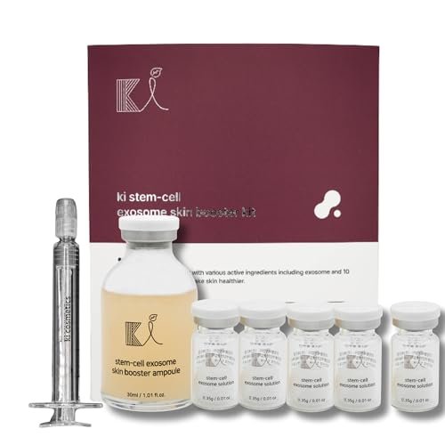 Stem-Cell Exosome Skin Booster Kit – PDRN, Peptide & Collagen Ampoule for Rejuvenation, Hydration & Anti-Aging | Korean Skincare 30ml (5 Vials + 1 Ampoule) Avelisse
