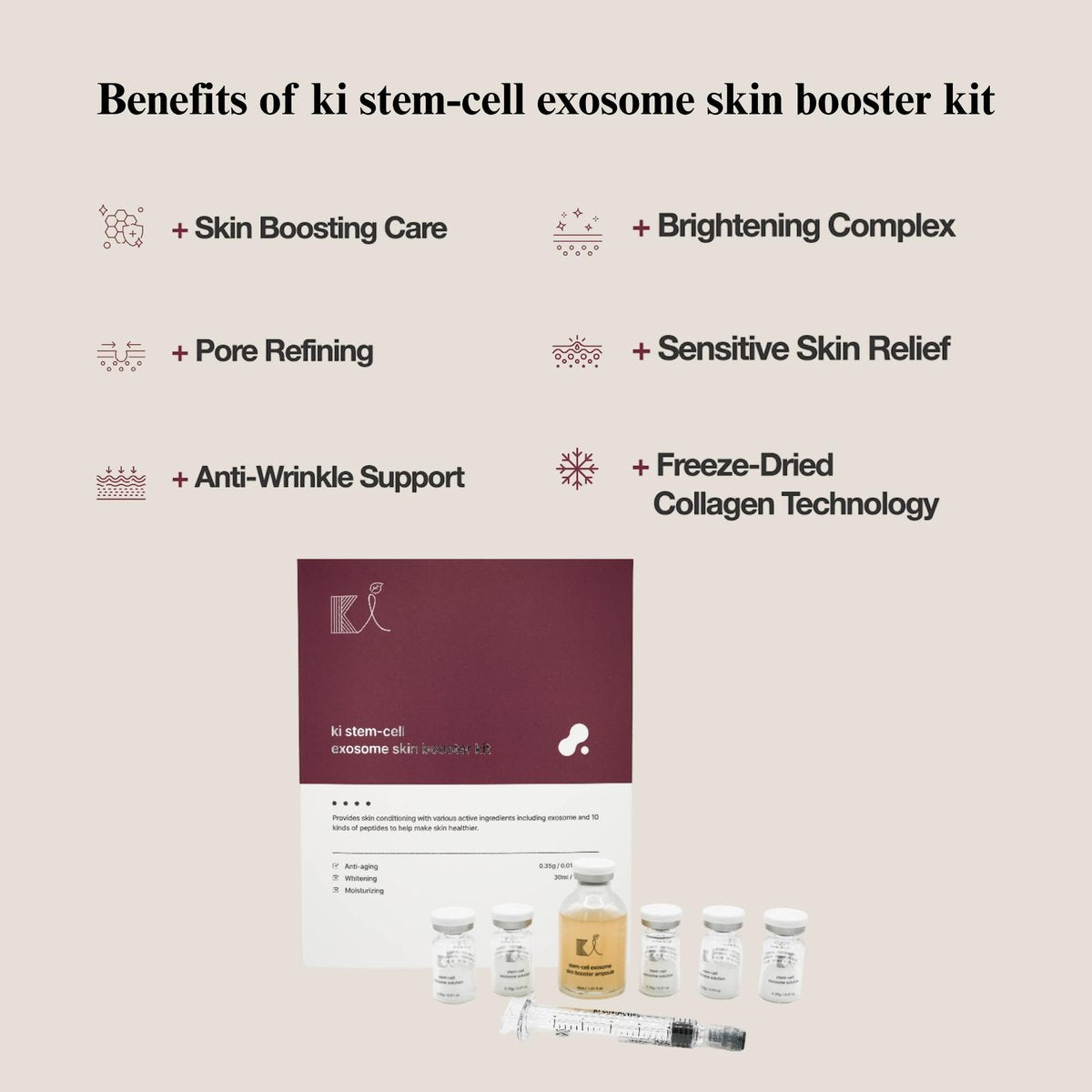 Stem-Cell Exosome Skin Booster Kit – PDRN, Peptide & Collagen Ampoule for Rejuvenation, Hydration & Anti-Aging | Korean Skincare 30ml (5 Vials + 1 Ampoule) Avelisse