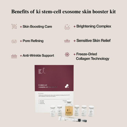 Stem-Cell Exosome Skin Booster Kit – PDRN, Peptide & Collagen Ampoule for Rejuvenation, Hydration & Anti-Aging | Korean Skincare 30ml (5 Vials + 1 Ampoule) Avelisse