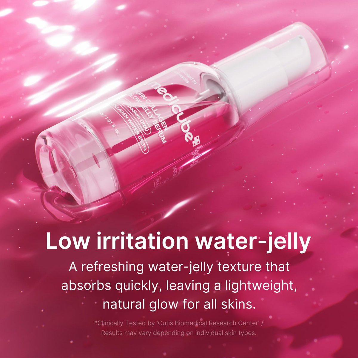 medicube PDRN Pink Collagen Glow Jelly Serum – Lightweight Water-Jelly for Plump, Supple, Radiant Skin – with PDRN, Collagen & Niacinamide – Korean Skin Care, 1.01 fl.oz - görsel 8