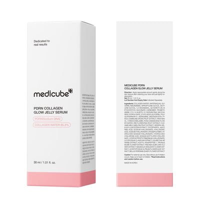 medicube PDRN Pink Collagen Glow Jelly Serum – Lightweight Water-Jelly for Plump, Supple, Radiant Skin – with PDRN, Collagen & Niacinamide – Korean Skin Care, 1.01 fl.oz