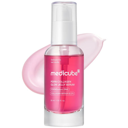 medicube PDRN Pink Collagen Glow Jelly Serum – Lightweight Water-Jelly for Plump, Supple, Radiant Skin – with PDRN, Collagen & Niacinamide – Korean Skin Care, 1.01 fl.oz
