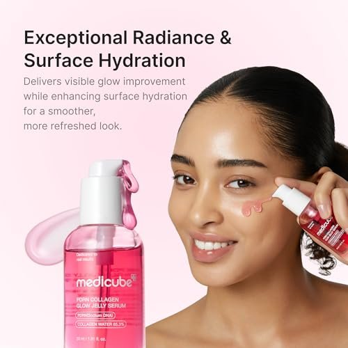 medicube PDRN Pink Collagen Glow Jelly Serum – Lightweight Water-Jelly for Plump, Supple, Radiant Skin – with PDRN, Collagen & Niacinamide – Korean Skin Care, 1.01 fl.oz - görsel 9