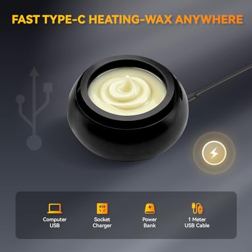 Nose Wax Kit for Men – Painless Nose & Ear Hair Removal with Smart Constant Temp, USB Fast Heat, Upgraded Capacity, Multi-Accessories Avelisse