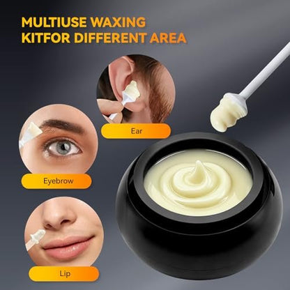 Nose Wax Kit for Men – Painless Nose & Ear Hair Removal with Smart Constant Temp, USB Fast Heat, Upgraded Capacity, Multi-Accessories Avelisse