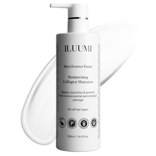 ILUUMI Maca Essence Repair Premium Hair Shampoo – Collagen Repair, Strengthens & Nourishes All Hair Types, Paraben-Free, Sulfate-Free, Colour-Safe, 16.9 fl oz - görsel 2