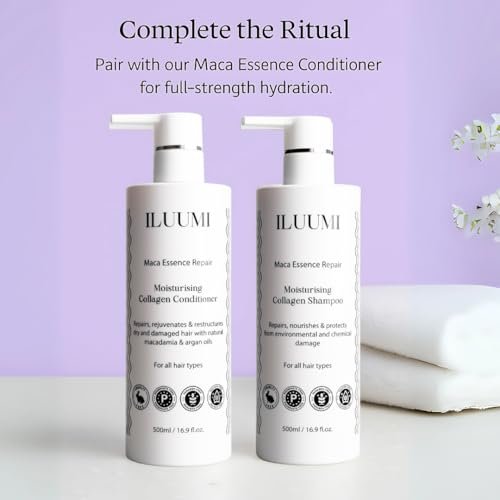 ILUUMI Maca Essence Repair Premium Hair Shampoo – Collagen Repair, Strengthens & Nourishes All Hair Types, Paraben-Free, Sulfate-Free, Colour-Safe, 16.9 fl oz - görsel 14