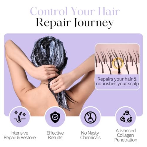ILUUMI Maca Essence Repair Premium Hair Shampoo – Collagen Repair, Strengthens & Nourishes All Hair Types, Paraben-Free, Sulfate-Free, Colour-Safe, 16.9 fl oz - görsel 8
