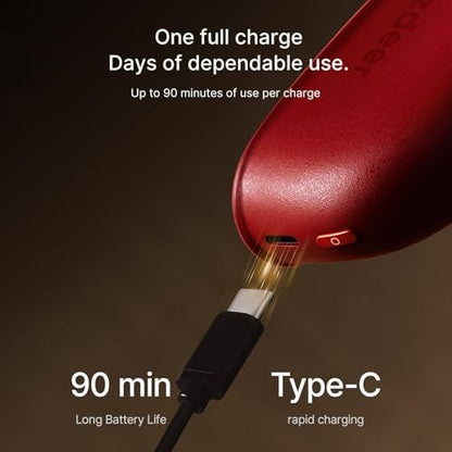 ZDEER LED Red Light Therapy for Face & Neck Massager Facial Care Device – Electric Gua Sha Brass Tool with Heat & Vibration for Firming, Sculpting & Skincare, Red Avelisse