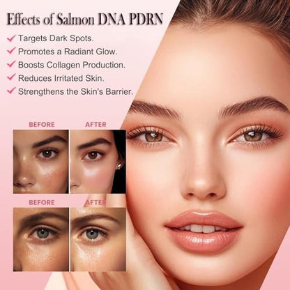 Mtmult Salmon DNA PDRN Serum - Anti-Aging Ampoule with 99% Salmon DNA PDRN, Collagen & Hyaluronic Acid, 0.05 fl.oz x 30 Pack, Firming & Moisturizing Avelisse
