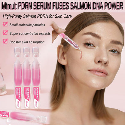 Mtmult Salmon DNA PDRN Serum - Anti-Aging Ampoule with 99% Salmon DNA PDRN, Collagen & Hyaluronic Acid, 0.05 fl.oz x 30 Pack, Firming & Moisturizing Avelisse
