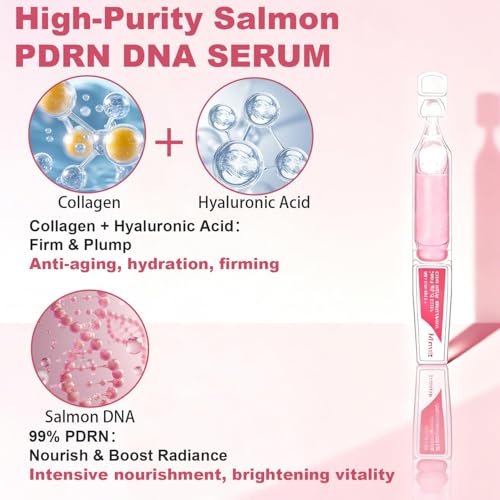 Mtmult Salmon DNA PDRN Serum - Anti-Aging Ampoule with 99% Salmon DNA PDRN, Collagen & Hyaluronic Acid, 0.05 fl.oz x 30 Pack, Firming & Moisturizing Avelisse