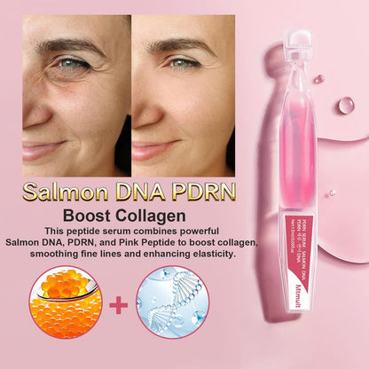 Mtmult Salmon DNA PDRN Serum - Anti-Aging Ampoule with 99% Salmon DNA PDRN, Collagen & Hyaluronic Acid, 0.05 fl.oz x 30 Pack, Firming & Moisturizing Avelisse