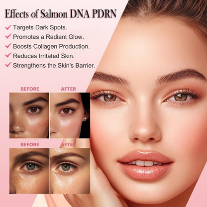 Mtmult Salmon DNA PDRN Serum - Anti-Aging Ampoule with 99% Salmon DNA PDRN, Collagen & Hyaluronic Acid, 0.05 fl.oz x 30 Pack, Firming & Moisturizing Avelisse