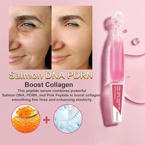 Mtmult Salmon DNA PDRN Serum - Anti-Aging Ampoule with 99% Salmon DNA PDRN, Collagen & Hyaluronic Acid, 0.05 fl.oz x 30 Pack, Firming & Moisturizing Avelisse