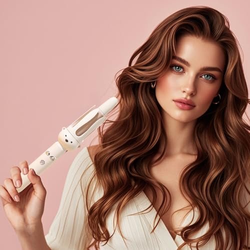 Automatic Curling Iron Negative Ion Rotating Curling Iron with Timer & 3 Levels Temp 1.1" Heat Resistant Long Hair Curler for Women - görsel 10