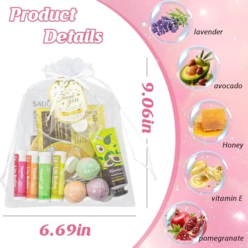 128 PCS Spa Party Supplies for Women - Complete Spa Kit with Lip Balm, Facial Masks, Hand Cream, Under Eye Patches, Foot Bath Bombs - Ideal for Gift Giving, Sleepover Party Supplies for Girls Valentine Avelisse