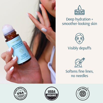 Holistic Goddess Organic Castor Oil Roll-On with Frankincense for Skin Care – Firms Fine Lines, Brightens Under-Eyes & Deeply Hydrates Avelisse