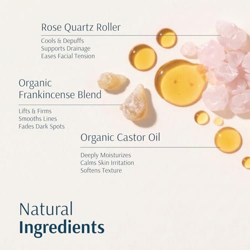 Holistic Goddess Organic Castor Oil Roll-On with Frankincense for Skin Care – Firms Fine Lines, Brightens Under-Eyes & Deeply Hydrates Avelisse