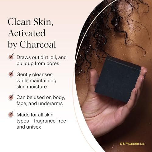 Kitsch Charcoal Soap Body Wash Bar x Star Wars Darth – Detoxifying Bar Soap with Activated Charcoal – Gently Removes Excess Oil & Impurities, Clears Pores, Firms & Moisturizes Skin – Made in USA – 4 oz - görsel 6