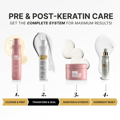 Fashion Gold Keratin Hair Treatment – At-Home Hair Botox & Brazilian Straightening (150g, Up to 3 Uses) Avelisse