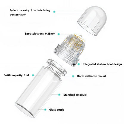 Hydra Needle Derma Stamp Fine Touch Microneedling Roller Stamp 0.25mm – Serum Applicator for Facial Care Avelisse
