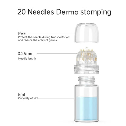 Hydra Needle Derma Stamp Fine Touch Microneedling Roller Stamp 0.25mm – Serum Applicator for Facial Care Avelisse